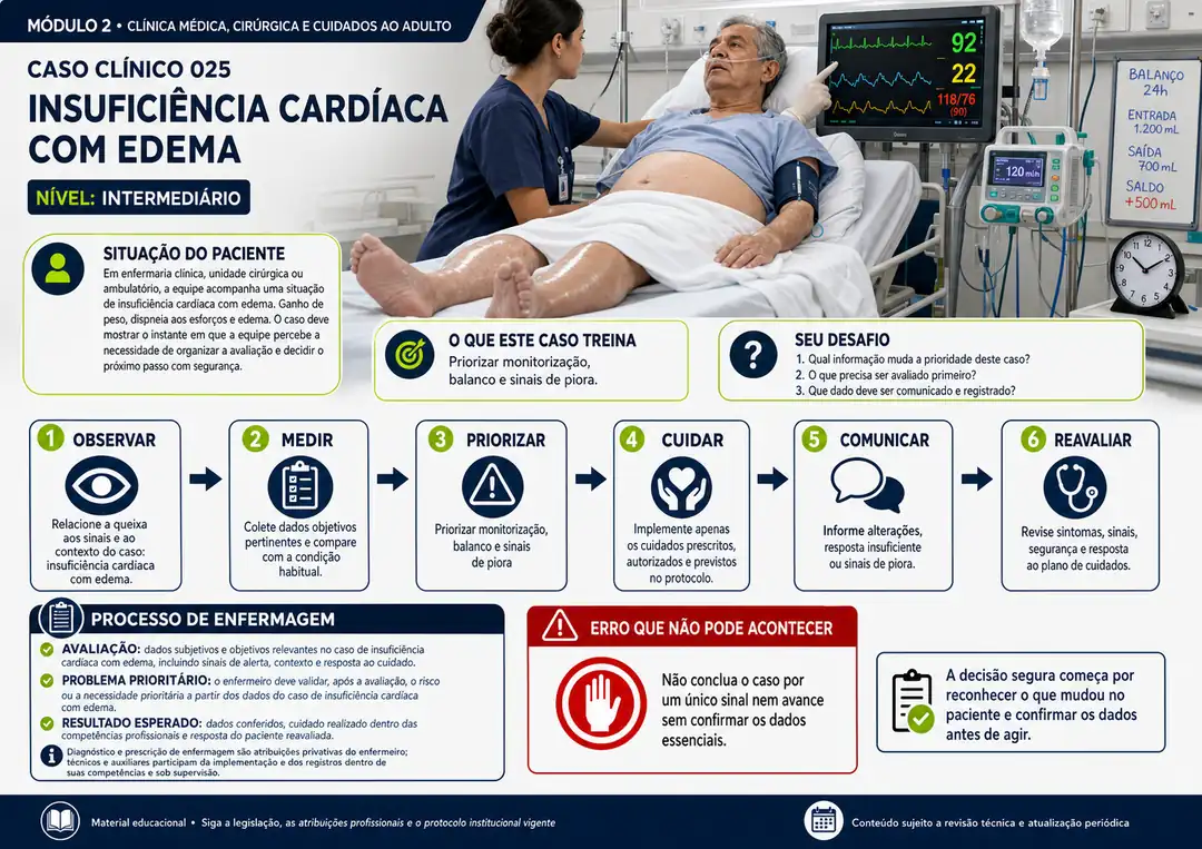 Caso clínico sobre insuficiência cardíaca
